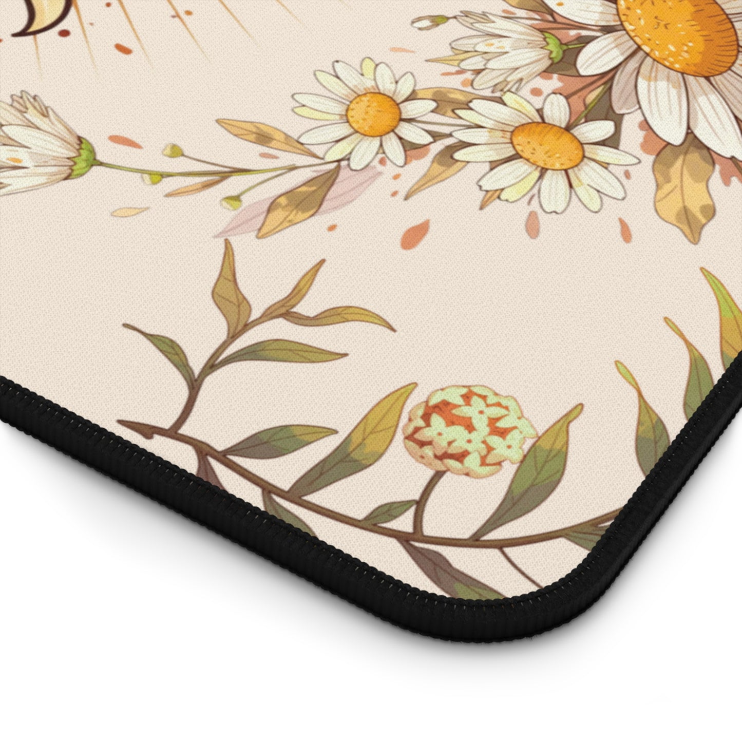 Celestial Sun & Daisies Desk Mat — Sun and Daisies Mouse Pad