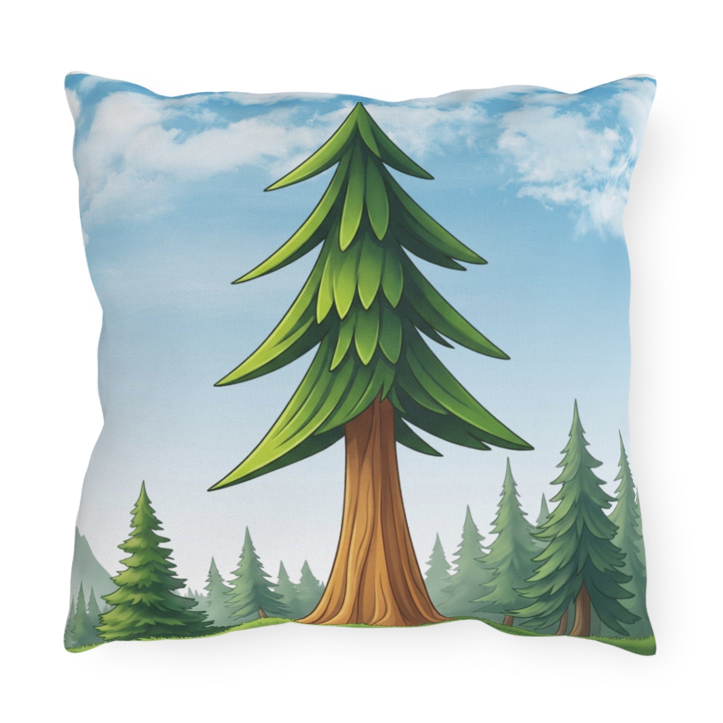 Pine Forest Outdoor Pillow