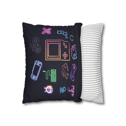 Gamer Therapist Pillowcase — Retro Controller Spun Polyester Square Pillow