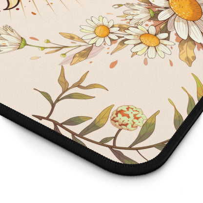 Celestial Sun & Daisies Desk Mat — Sun and Daisies Mouse Pad