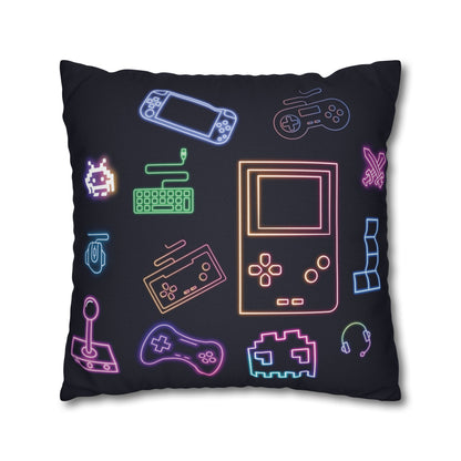 Gamer Therapist Pillowcase — Retro Controller Spun Polyester Square Pillow
