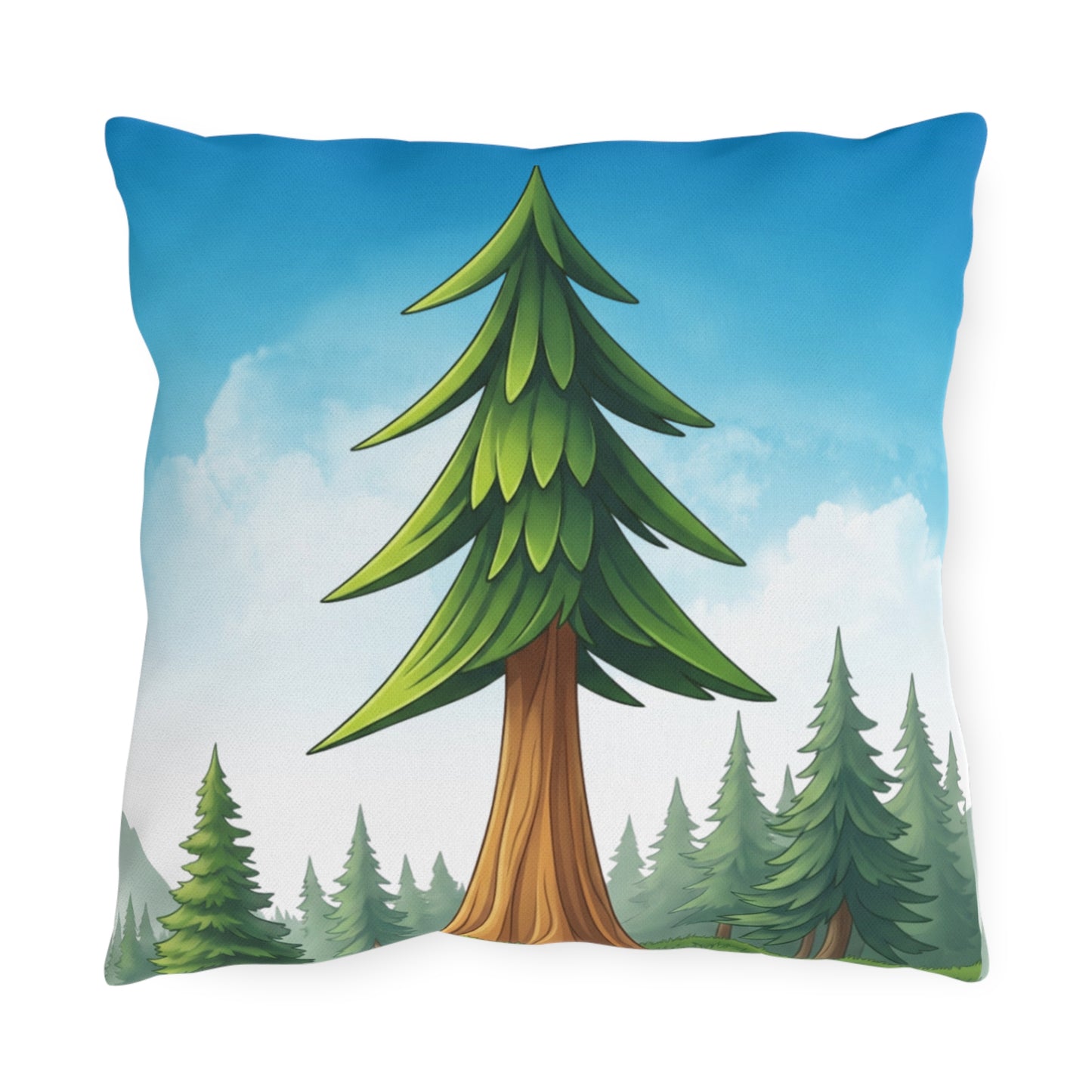 Pine Forest Outdoor Pillow