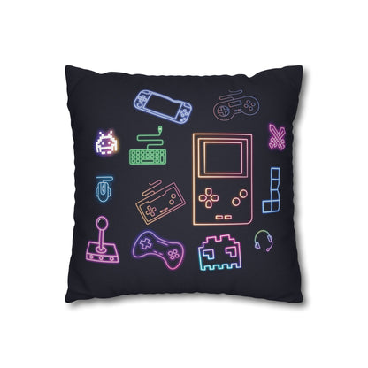 Gamer Therapist Pillowcase — Retro Controller Spun Polyester Square Pillow