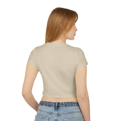 Just One More Book Women's Baby Tee — Floral Stack of Books Reading Crop Top
