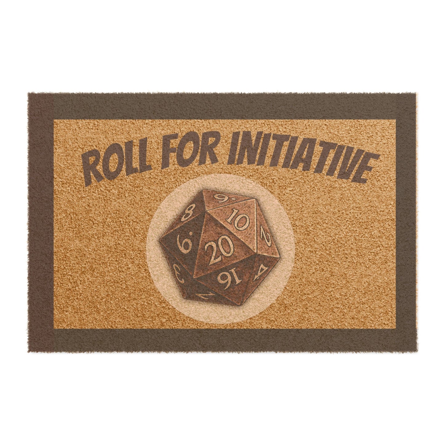 Doormat — 'Roll for Initiative' D20 Game Room Welcome Mat