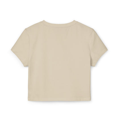 Just One More Book Women's Baby Tee — Floral Stack of Books Reading Crop Top