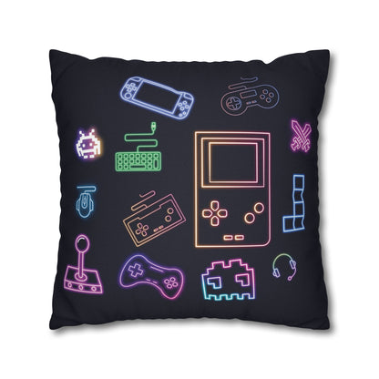 Gamer Therapist Pillowcase — Retro Controller Spun Polyester Square Pillow